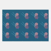 糸および針巻き紙フラットシートセット3 ラッピングペーパーシート (正面3)