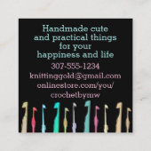 糸かぎ針の水彩ドードル玉 スクエア名刺 (裏面)