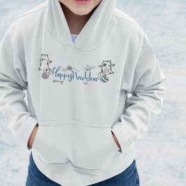 糸でバランスのとれた子猫の幸せな新年