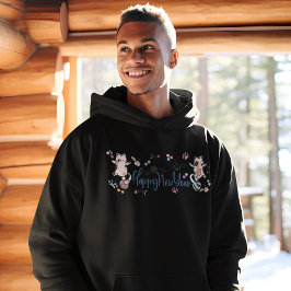 糸でバランスのとれた子猫の幸せな新年 パーカ