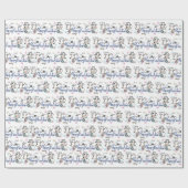 糸でバランスのとれた子猫の幸せな新年 ラッピングペーパー (フラット)