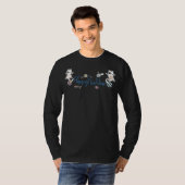 糸でバランスのとれた子猫の幸せな新年 Tシャツ (正面フル)