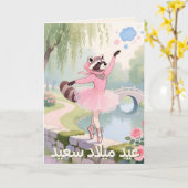 糸で描かれたアラビアのヒジャブのバレリーナ Eid Milad カード (黄色い花)