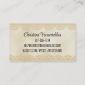 糸とボタンの人々のスプールレース裁縫カード 名刺 (裏面)