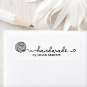 糸と名前をカスタムするでクロシェのシール ラベル (インサイチュ)