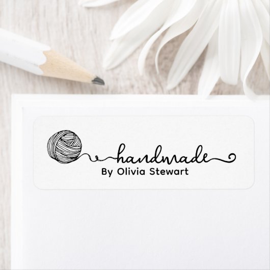 糸と名前をカスタムするでクロシェのシール ラベル (インサイチュ)