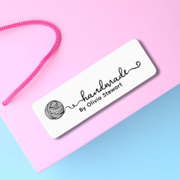 糸と名前をカスタムするでクロシェのシール ラベル