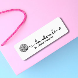 糸と名前をカスタムするでクロシェのシール ラベル