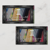 糸と針のワードローブ | 黒のフレファンシーーム 名刺 (正面/裏面)