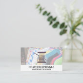 糸と針ぶら下がったの衣服 名刺 (スタンド正面)