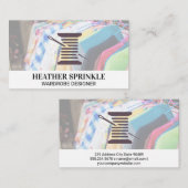 糸と針ぶら下がったの衣服 名刺 (正面/裏面)