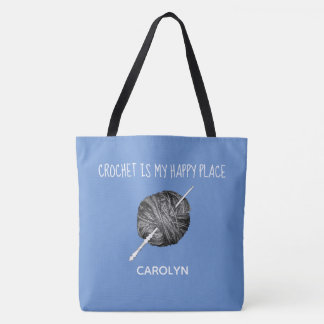 糸と針編パーソナライズされたみ針、お名前 トートバッグ
