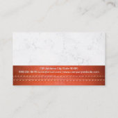 糸と針 | |大理石 |レザーステッチ 名刺 (裏面)