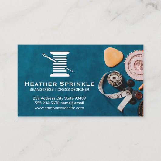 糸と針 | 工芸工房 名刺 (正面)