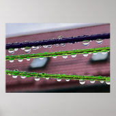 糸に雨粒を付ける ポスター (正面)