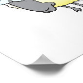 糸のおもしろいクローン羊の漫画のボール ポスター (角)