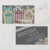 糸のぼろぼろのシックな裁縫の裁縫婦のスプール 名刺 (正面/裏面)