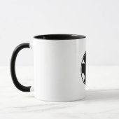 糸のようなリングのコーヒーマグで三連のヘビの目 マグカップ (左)
