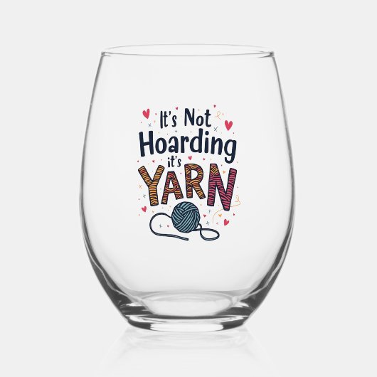 糸のクロシェもしーギフトニットではない ステムなしワイングラス (裏面)