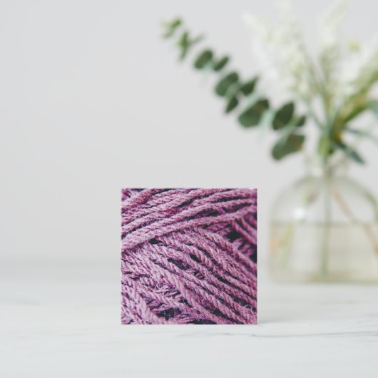 糸のクローズアップフォトカスタム コーリングカード (スタンド正面)