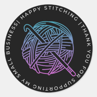 糸のシールをありがとう ラウンドシール