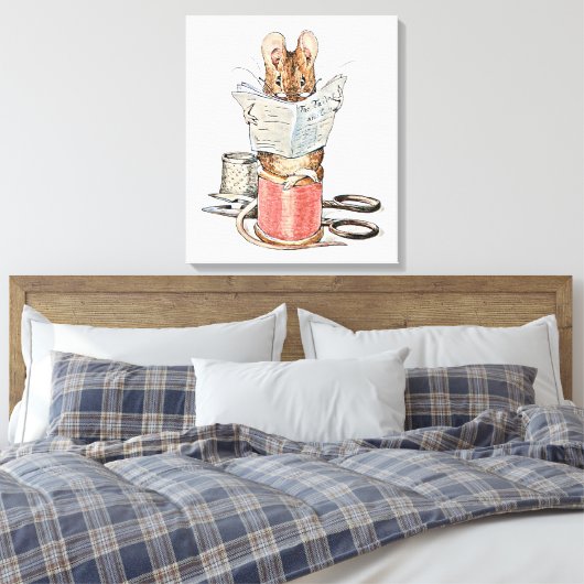 糸のスプール上のテーラーマウス キャンバスプリント (インサイチュ (寝室))