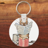 糸のスプール上のテーラーマウス キーホルダー (正面)