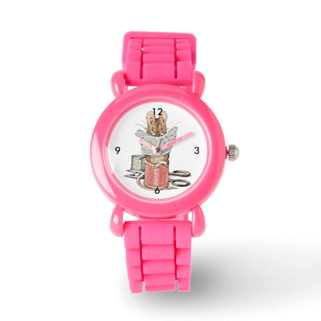 糸のスプール上のテーラーマウス 腕時計 (正面)