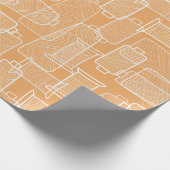 糸のスプール裁縫のシーパス ラッピングペーパー (角)