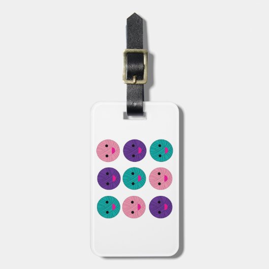 糸のボールかわいいかわいい ラゲッジタグ (正面縦)