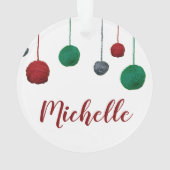 糸のボール・お名前・ニット・クロシェ工芸品 オーナメント (裏面)