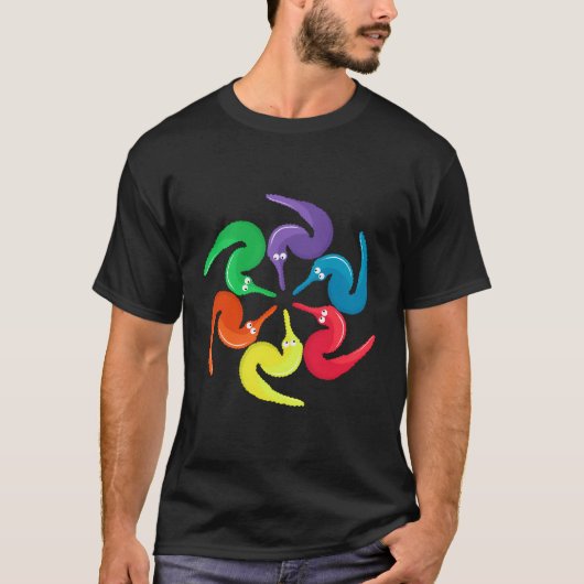 糸の上の毛虫 Tシャツ (正面)