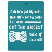 糸の大きな玉・かぎ針工芸品{Dark} クリップボード (裏面)