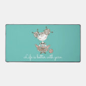 糸の愛お洒落女の子のカスタマイズ可能 デスクマット (正面)