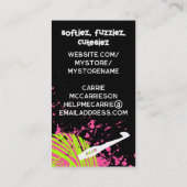 糸の爆発クロシェのフックのクラフトショー包装 名刺 (裏面)