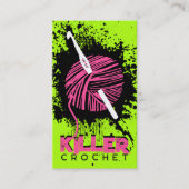 糸の爆発クロシェのフックのクラフトショー包装 名刺 (正面)