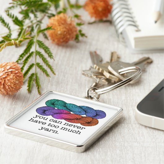 糸の編み物が過ぎることはないおもしろい キーホルダー (側面)