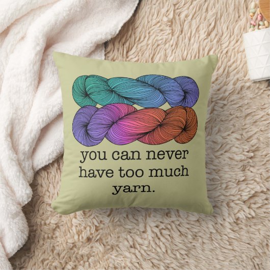 糸の編み物が過ぎることはないおもしろい クッション (ブランケット)