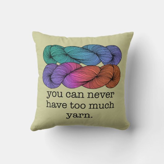 糸の編み物が過ぎることはないおもしろい クッション (裏面)