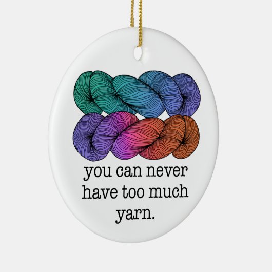 糸の編み物が過ぎることはないおもしろい セラミックオーナメント (右)