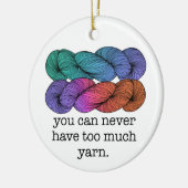 糸の編み物が過ぎることはないおもしろい セラミックオーナメント (左)