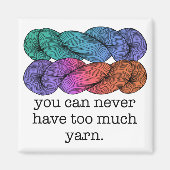 糸の編み物が過ぎることはないおもしろい マグネット (正面)