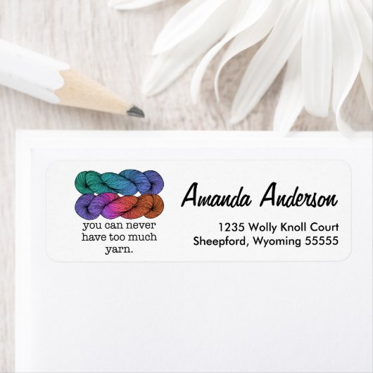 糸の編み物が過ぎることはないおもしろい ラベル (インサイチュ)