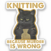 糸の編み物もし愛人ニットではない シール (正面)