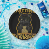 糸の編み物もし愛人ニットではない ペーパープレート (パーティー)