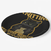 糸の編み物もし愛人ニットではない ペーパープレート (アングル)