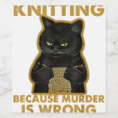 糸の編み物もし愛人ニットではない ワインラベル (シングルラベル)