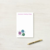 糸の編み物針の三パーソナライズされた球 ポストイット (デスク上)