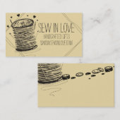 糸の裁縫ピンのカスタムな色の落書きのスプール 名刺 (正面/裏面)