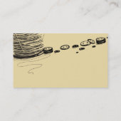 糸の裁縫ピンのカスタムな色の落書きのスプール 名刺 (裏面)